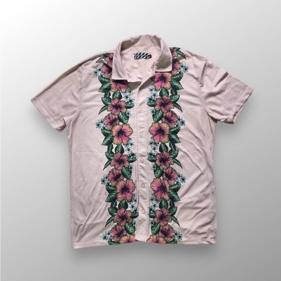 Urban Threads Floral Print Revere Collar Shirt - Picture 1 of 9
